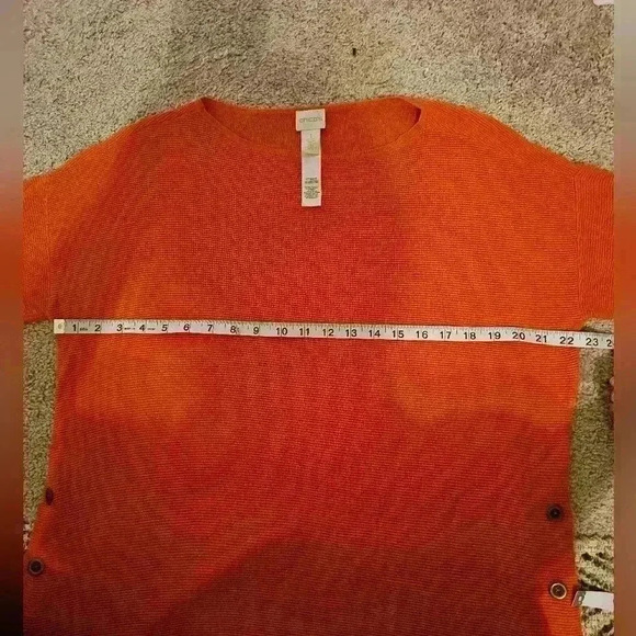 Chico's Orange Tunic Petite Size 1 (S) - Picture 5 of 6
